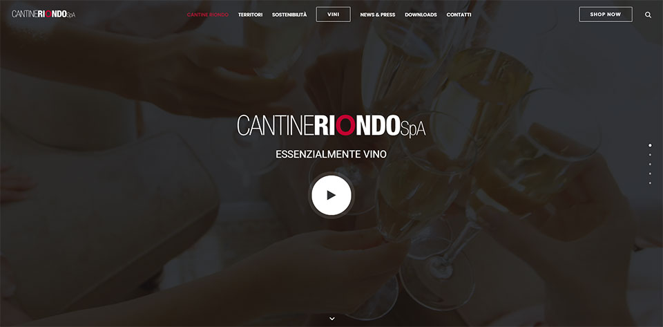 Cantine Riondo Homepage Sito Web